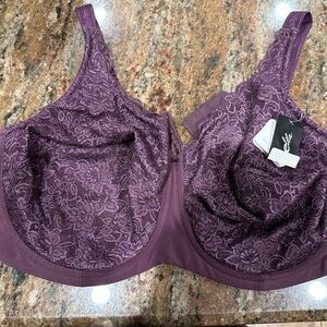 Elegant Purple Lace Bra